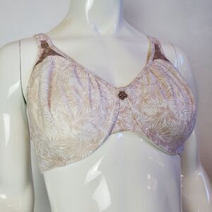 NWOT Bali 3385 Beige Leaf Minimizer Underwire Bra 36D